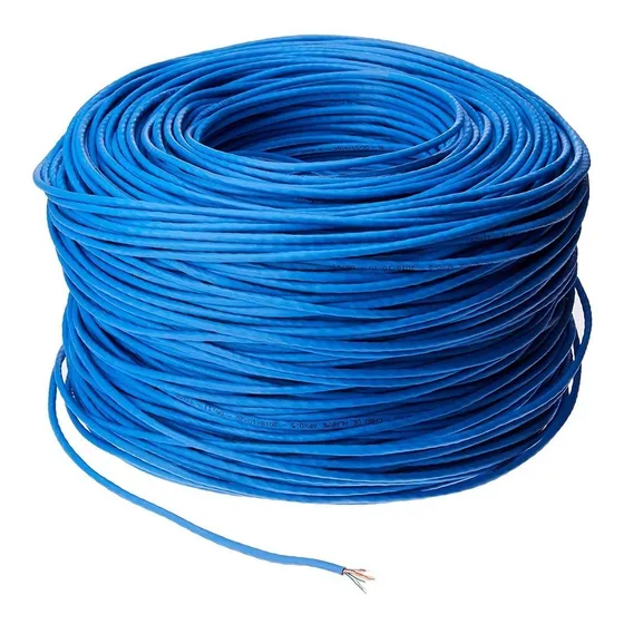 Cabo Rede Cat5 Azul Cftv Multilaser 4 Pares 200 Metros