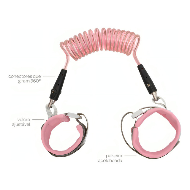 Cordão De Segurança Para Pulso Rosa Buba Cordão De Segurança Para Pulso Rosa Buba