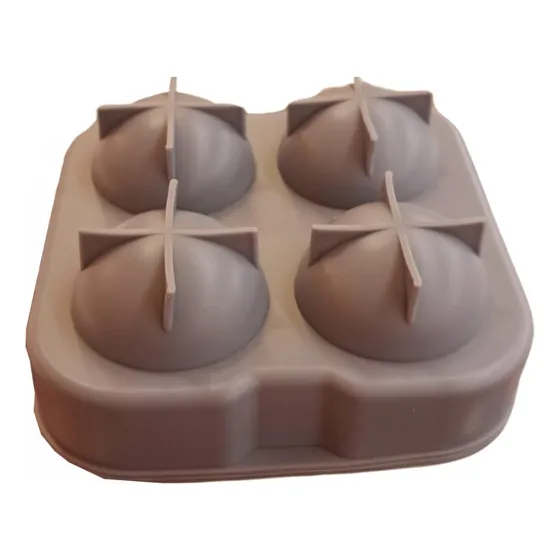 Cubetera Hielera De Silicona Para 4 Hielos Redondos