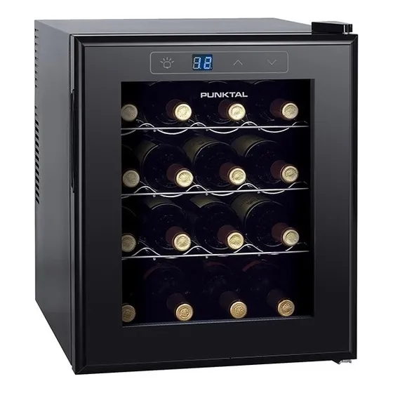 Enfriadora De Vinos Punktal Pk- Ev16 16 Botellas Luz Interna