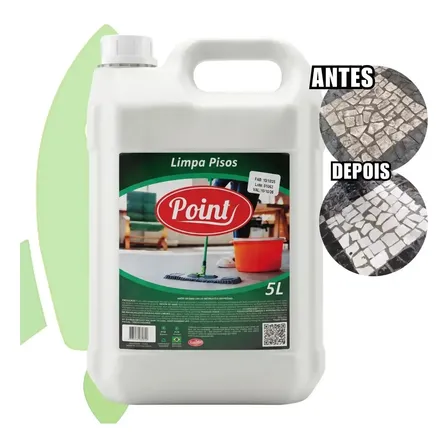 Limpa Piso Pedra Calçada Cerâmicas Porcelanatos Rejuntes Azulejos Remove Encardido Limo Lodo Limpeza Profunda E Dá Brilho Lavanda 5l Concentrado Profissional - Point Clean - Komei