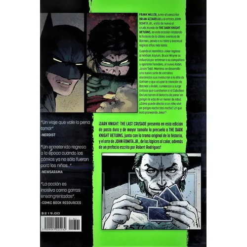 The Dark Knight Saga: Returns: Last Crusade, De Frank Miller. Serie The Dark Knight Saga, Vol. 1. Editorial Dc, Tapa Dura En Español, 2016