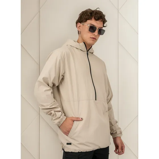 Anorak Impermeable Rompeviento Hombre Cara Cruz Jeans Hoodie
