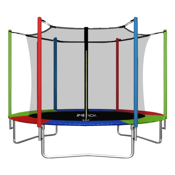 Cama Elastica 2.44 M Trampolin Saltarin Niños Adultos Grande Con Red Proteccion Y Refuerzo Metalico De Seguridad Imback