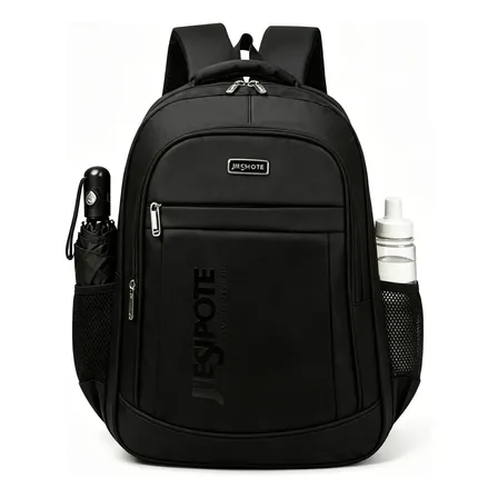 Mochila Estudantil Reforço À Prova D'água Unisex 24l Viagem Preto