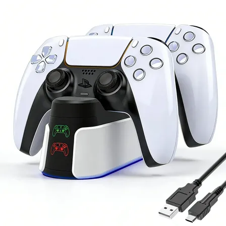 Base Carregador Para Playstation 5 Controle Dualsense. Suporte Para PS5 Com Led, Carrega…