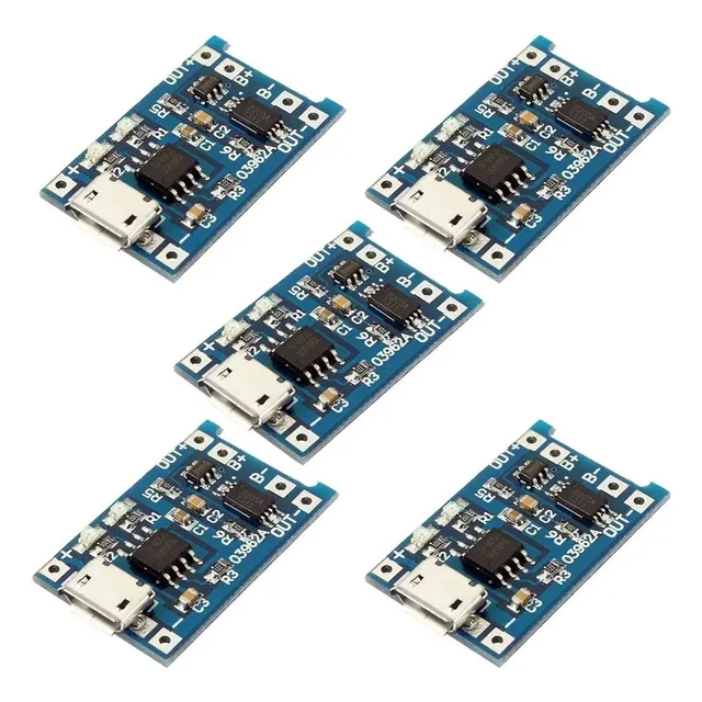 5 Pcs Módulo Carregador De Baterias De Lítio Tp4056 Proteção