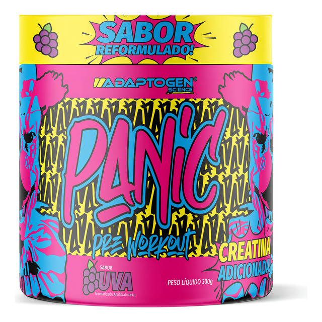Suplemento Em Pó Adaptogen Science Panic Pré Treino Com Creatina Pote 300g Sabor Uva Suplemento Em Pó Adaptogen Science Panic Pré Treino Com Creatina Pote 300g Sabor Uva