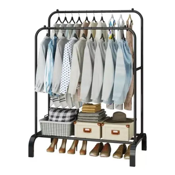 Perchero Organizador De Ropa Closet Hogar De Metal Color Negro