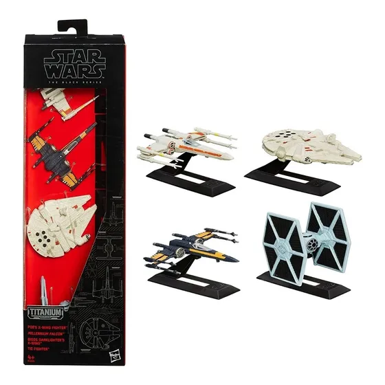 Set de 4 vehículos fundidos a presión - Serie Titanium - Star Wars