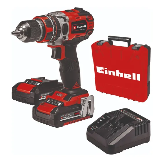 Taladro Einhell Percutor Brushless 18v 2 Bateria 2 Amper Kit Color Rojo Frecuencia 50 Hz/60 Hz