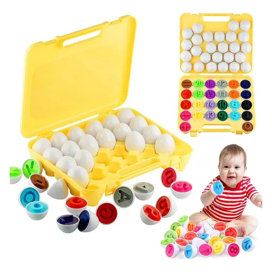 26 Huevos Montessori Juego Didáctico Educativo Letras Motriz