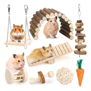 Bbjinronjy Juego De Juguetes Para Masticar Hamster, Juguetes Bbjinronjy Juego De Juguetes Para Masticar Hamster, Juguetes