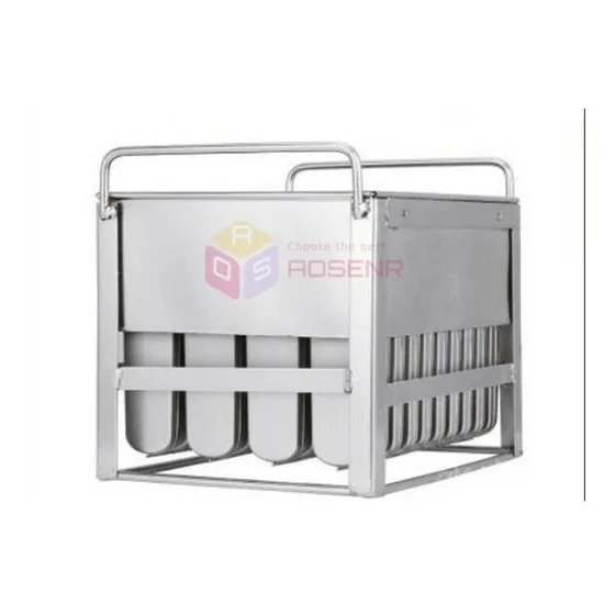 Molde Para Helados De Paletas 40 Pzas X 80 Ml  Acero Inox