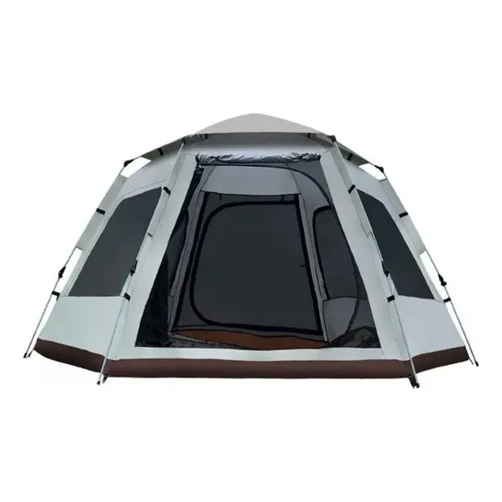 Carpa Generac automática hexagonal para 6 personas 240x280x160 color gris Generac