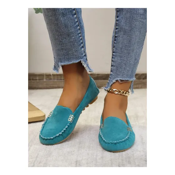 Zapatos Mocasín Tela Para Dama