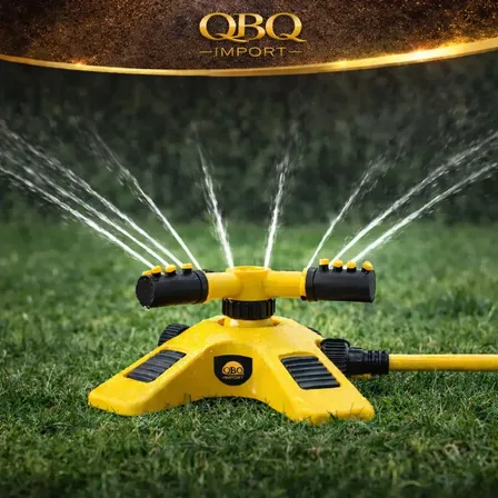 Esguicho Giratório Irrigador Base Jardim Regulador Pressão 360 Sprinkler Para Grama E Horta e Acessórios QBQ IMPORT