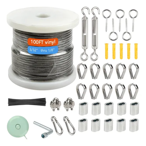 Kit De Cuerda De Alambre De Acero Inoxidable Para Exteriores