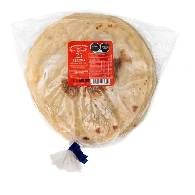 Tortilla de Trigo Taqueras Tortillería Los Primos 25 Piezas 490g