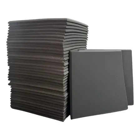 Kit 200 Peças Espuma Acústica 50x50x2 Antichamas Isolamento Cinza-escuro
