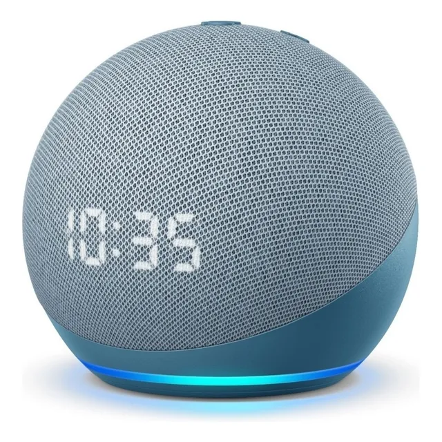 Amazon Echo Dot Echo Dot 4th Gen with clock con asistente virtual Alexa color twilight blue