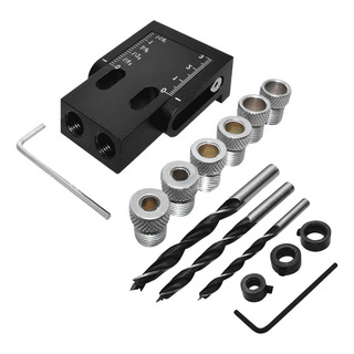Juego De Sistema Pocket Hole Jig Drill Hole, 15 Piezas, Broc Juego De Sistema Pocket Hole Jig Drill Hole, 15 Piezas, Broc
