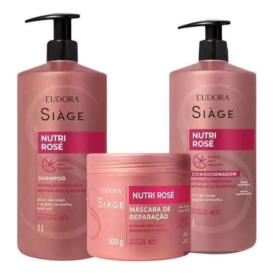 Siàge Nutri Rosé Litro Shampoo + Cond + Mascara