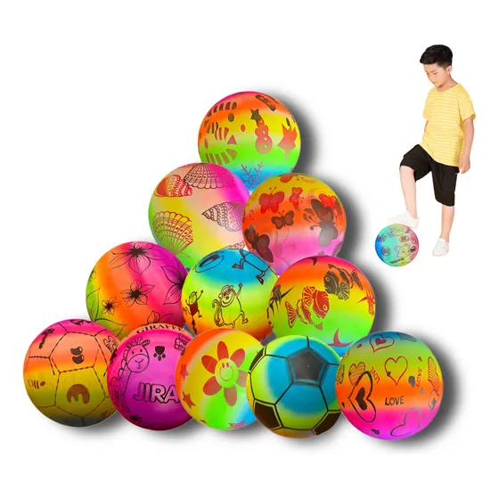 Pack 12 Pelotas Inflables De Goma Para Niños Infantil Playa