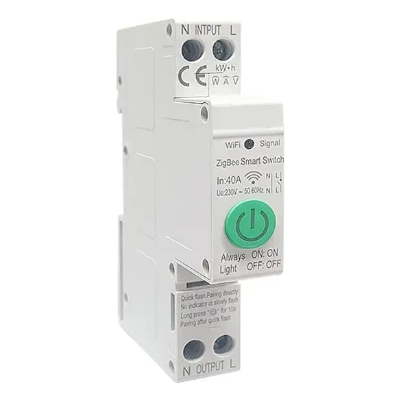 Interruptor Inteligente Con Medidor De Consumo (1p+n) Zigbee
