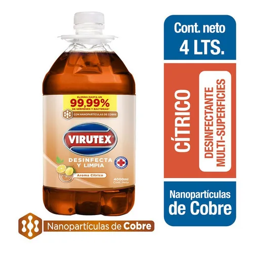 Limpiador Líquido Desinfectante Cítrico 4l Virutex