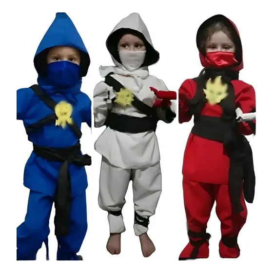 Disfraz Ninja Ninja-gus Dibujos Animados  Varios Colores !!!