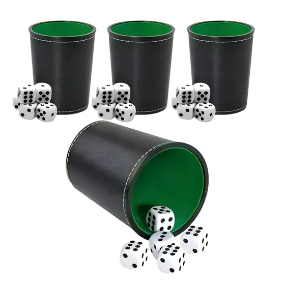 Juego De Mesa Juego De 4 Cachos De Eco Cuero Negro Simplit