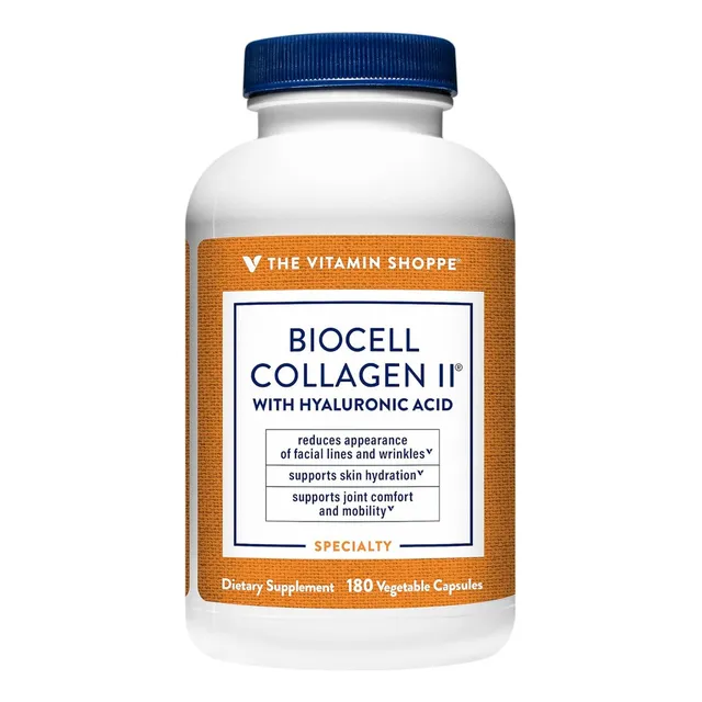 Colageno Ii Con Ácido Hialurónico The Vitamin Shoppe 180 Cap Sin Sabor