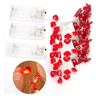 Guirnalda De 20 Luces Led Con Forma De Corazón De Amor Para Guirnalda De 20 Luces Led Con Forma De Corazón De Amor Para