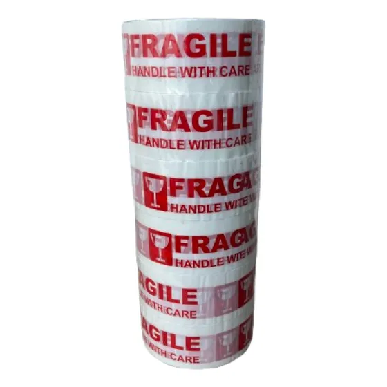 Cinta Fragile X 100y Letras Rojas X 48mm Pack X 6 Unidades
