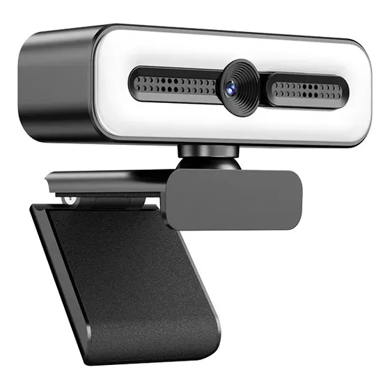 Webcam Giratória 360 Com Clipe Ajustável Preto