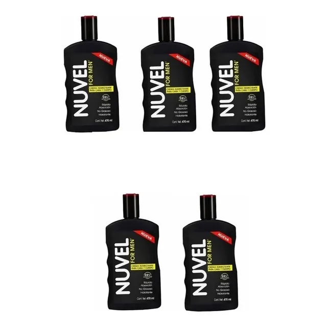 Crema Para Caballero Nuvel For Men Con 470 Ml 5pzas