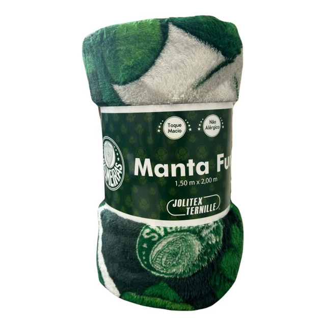 Manta Palmeiras Com Cinta Jolitex Time 1,50m X 2,00m Cor Verde Manta Palmeiras Com Cinta Jolitex Time 1,50m X 2,00m Cor Verde