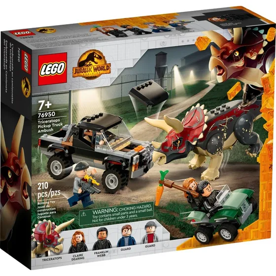 Lego Jurassic World Triceratops Emboscada En Camioneta 76950 Cantidad de piezas 210