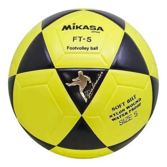 Bola de Futevôlei Mikasa FT-5 Amarela e Preta