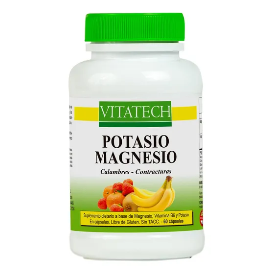 Potasio-magnesio X 60 Caps Vitatech Sabor Sin Sabor