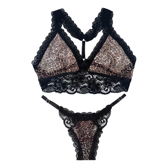 Conjunto Triangulo Tul Puntilla Lenceria Talles Grandes
