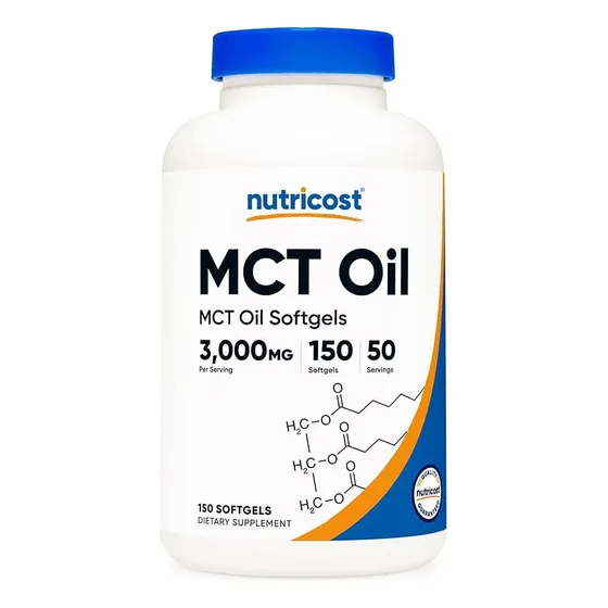 Mct Oil 1,000 Mg 150 Cápsulas Blandas Nutricost