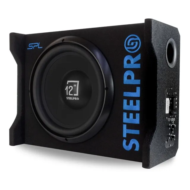 Subwoofer 12' Amplificado 1200w Spl Alta Presion Steelpro