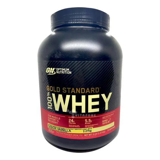 Gold Standard 100% Whey 5 Lbs Vainilla Optimum Nutrition.