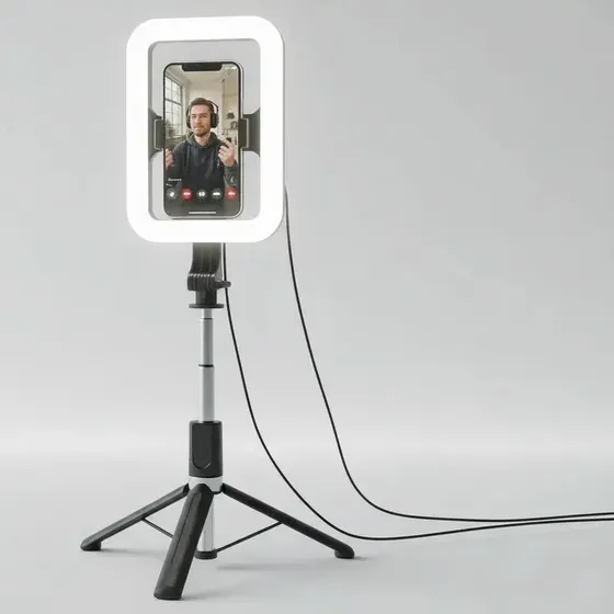 Ring Light Sl Ecommerce Luminária Led Com Tripé Ajustável Suporte Celular Lives Ttk Insta Yt