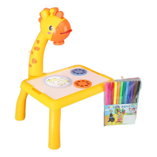 Mesa De Proyección Para Niños Con Dibujos Juguete Proyector Amarillo Mesa De Proyección Para Niños Con Dibujos Juguete Proyector Amarillo