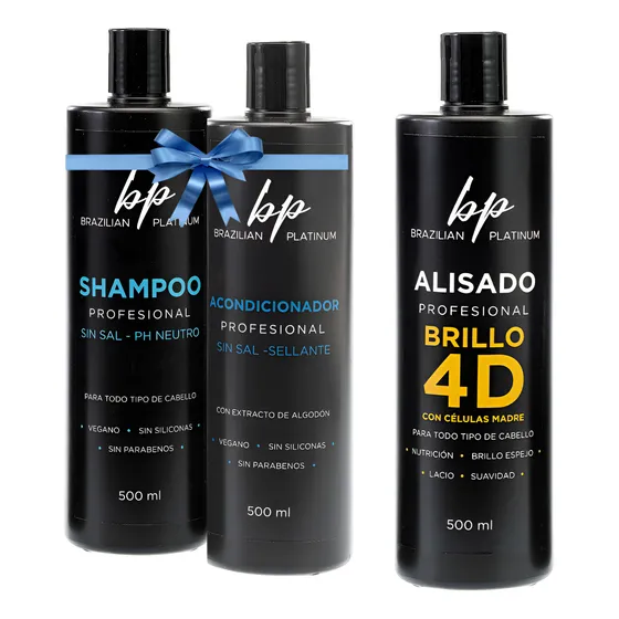 Alisado 4d Original 500ml + Shampoo Y Acondicionador