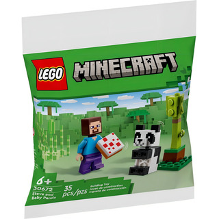 Lego Minecraft Steve And Baby Panda 30672 Polybag - 35pz Cantidad De Piezas 35 Lego Minecraft Steve And Baby Panda 30672 Polybag - 35pz Cantidad De Piezas 35