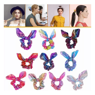 Cintas Para El Pelo Elásticas Scrunchie Satín Color Sirena Cintas Para El Pelo Elásticas Scrunchie Satín Color Sirena